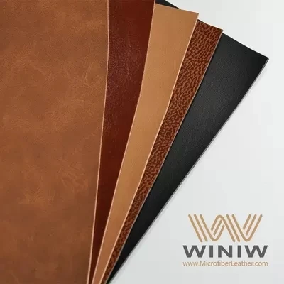 Fake Leather Fabric Polyurethane Leather Labels Making Material