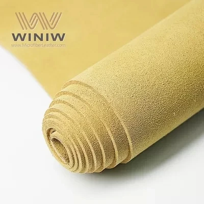 Yellow Microsuede Alcantara Synthetic Ultrasuede Leather Sofa Covering Material